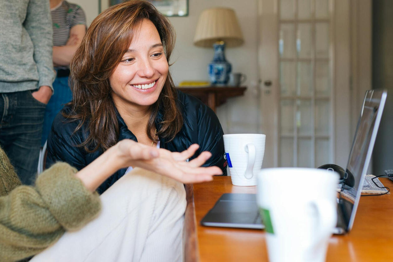 Client reviewing final video project with Shotevo team – professional video production in Vancouver